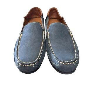 TB Phelps Blue Faux Suede Driving Loafer Size 10.5 Preppy Nautical Coastal Boat